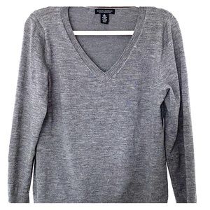 Extra Fine Merino Wool Sweater- Gray